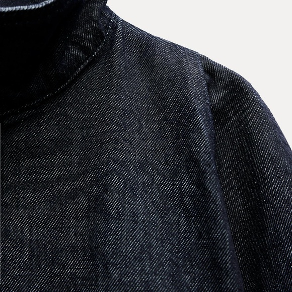 Zara ZW collection Denim cape Dark Blue NWT - Picture 8 of 8